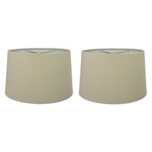 Royal Designs, Inc. Shallow Oval Hardback Lamp Shade, HB-611-16LNBG-2, Linen Bei - £93.20 GBP