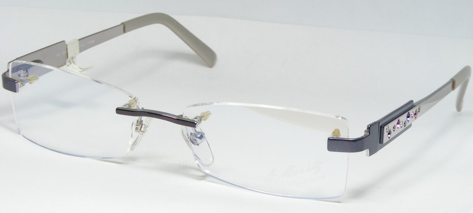St.Moritz 4783 002 PURPLE /SILVER UNIQUE EYEGLASSES PURE TITANIUM 53-16-... - $115.77