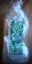  Glove City Dairy, 5 Star 1 Quart Glass Bottle, Green Print, Gloversvill... - $75.00