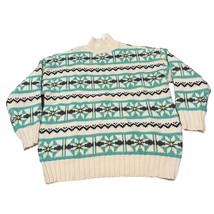 American Eagle Mock Neck Pullover Seater Geometric Floral Size Small New - $27.72