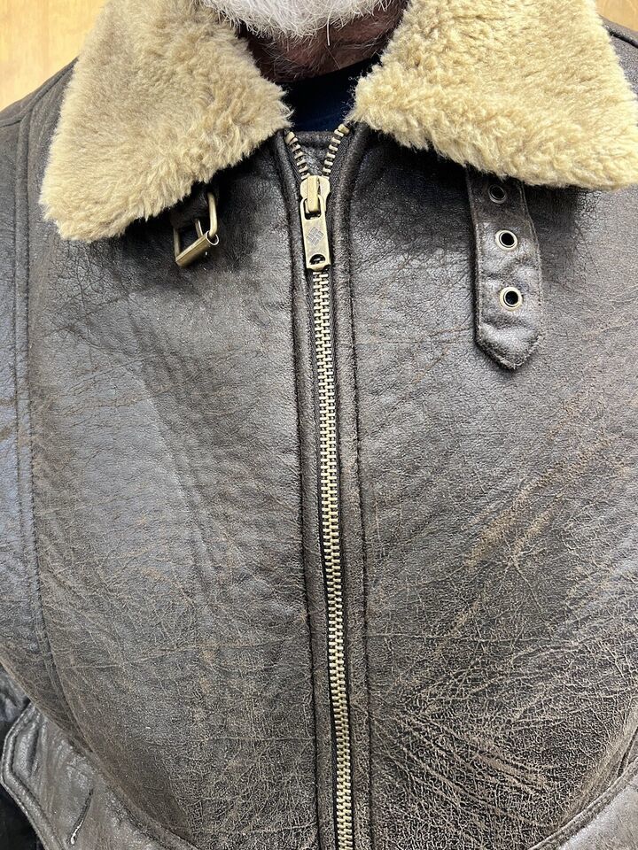 Columbia Sportswear Men's Large Faux Fur Lined Leather Bomber Style ...
