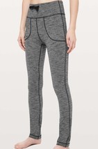 Lululemon Skinny Will Pant Heathered Black Full Length Leggings Women&#39;s ... - $27.43