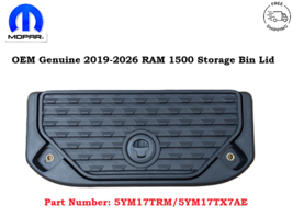 OEM 2019-2024 Dodge Ram 1500 Floor Storage Compartment Lid Cover 5YM17TX7AE - $54.45