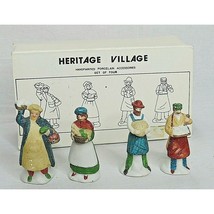 Vintage Dept 56 Heritage Village Shopkeepers People Accessories 5966-8 Set of 4 - £12.73 GBP
