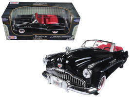 1949 Buick Roadmaster Black with Red Interior 1/18 Diecast Model Car by ... - £53.92 GBP