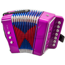 *GREAT GIFT* NEW Top Quality Pink Accordion Kids Musical Toy w 7 Buttons... - £22.32 GBP