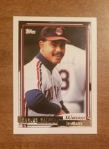 1992 Topps Gold Winner Carlos Baerga #33 Cleveland Indians Free Shipping - £1.40 GBP