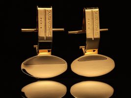 James Michael Gold Plated Cigar Ashtray Rests -New-Made in France image 10