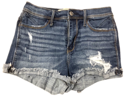 Hollister Denim Shorts Womens 3 Blue Distressed Short High Rise Cuffed 2... - $18.69