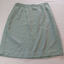 Back Zipper Elastic Waist Women&#39;s Mint Skirt Size 14 Measured Waist 24 - €5,33 EUR