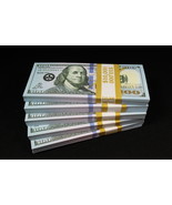 50K FULL PRINT Realistic Prop Money New Fake 100 Dollar Bills REAL CASH ... - $36.58