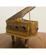 Vintage Toleware Gold Brass Piano Table Lamp 10” High - $494.95