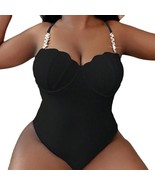 Shell One-Piece Swimsuit for Woman Plus Size Swimwear Female Oversize Re... - $595.55 MXN