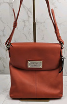 DKNY Orange Soft Leather Crossbody Bag Gold Hardware NEW - £92.15 GBP