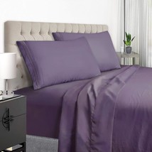 Dark Purple Sheets For Queen Size Bed Set - Deep Pocket Queen Sheet Sets To 18 I - £30.25 GBP