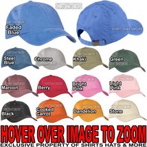 Mens Pigment Dyed Garment Wash Baseball Cap Unstructured Hat Low Profile NEW - £8.64 GBP