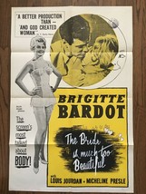 *HER BRIDAL NIGHT (1956) Brigitte Bardot in Corset &amp; Stockings Louis Jou... - $95.00