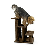 STEADY PAWS 3 STEP PET STAIRS BROWN NEW - £28.01 GBP