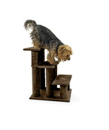 STEADY PAWS 3 STEP PET STAIRS BROWN NEW - £28.02 GBP