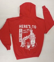RSQ Collective Here’s To The Bad Times Hoodie Red Sweatshirt Mens Small - £31.38 GBP