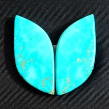 Natural Tibetan Turquoise Fancy Shape pair Cabochon for earring Loose Gemstone f - £19.84 GBP