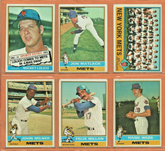 1974 1975 1976 Topps New York Mets Team Set Lot 16 Mickey Lolich Cleon Jones ! - £3.94 GBP