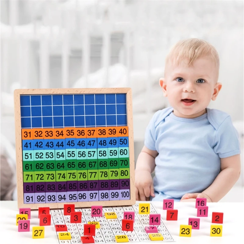 Play Play’ Math Toy Counting Board Toy 1-100 Consecutive Number Learning Props T - £34.45 GBP