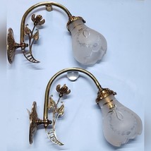 Set of 2 Beautiful Brass and Glass Design Marine Wall Sconces...-
show origin... - £663.58 GBP