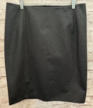Liverpool Womens Pull On Pencil Skirt Grey Tweed Slimming Stretch Sz 12P... - $49.00