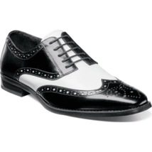 Stacy Adams Tinsley Wingtip Oxford Men's Shoes Black White Lace Up 25092-111 image 13