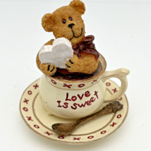 2002 Boyds Bears Teabearies Luvy Teabearie &quot;Love Is Sweet&quot; Figurine #24303 - $9.49