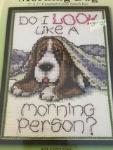 Morning Dog Cross Stitch Kit Do I Look Like a Morning Person Funny Basse... - £7.98 GBP