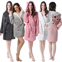 RH Short Robe Women’s Bath Hooded Ears Spa Lounge Sleepwear Soft Coat RH... - $26.99