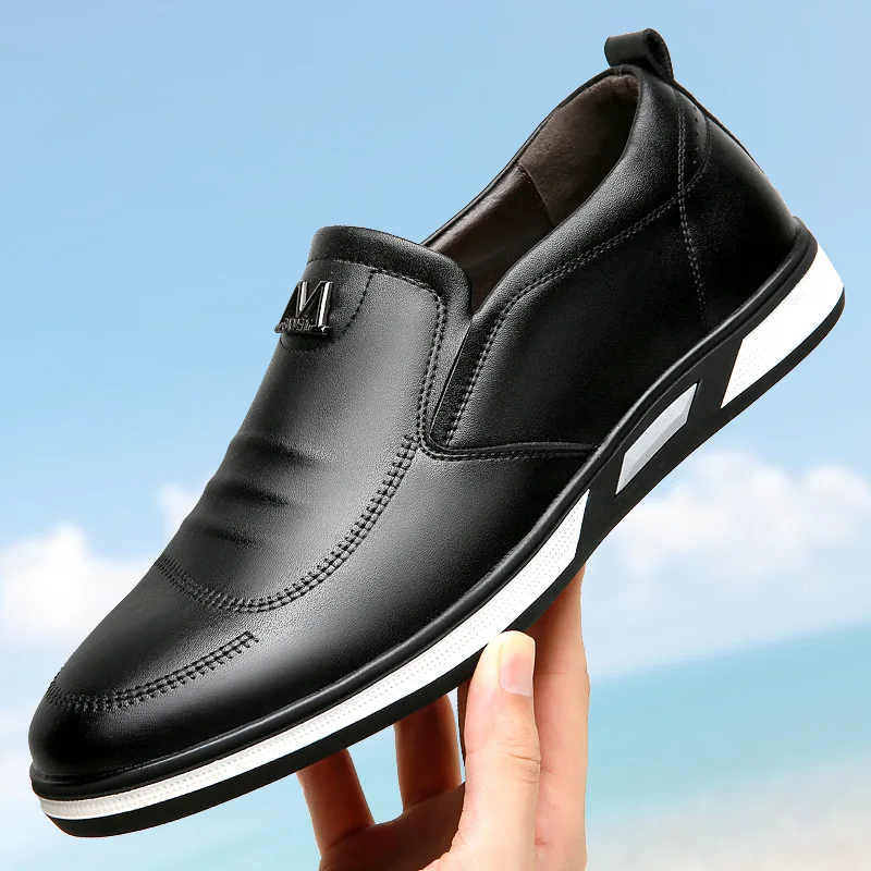G autumn new casual leather shoes for men real leather breathable lazy set foot driving thumb200