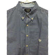 Chaps Ralph Lauren Mens Shirt Size L Blue Check Short Sleeve Button Down... - $31.34