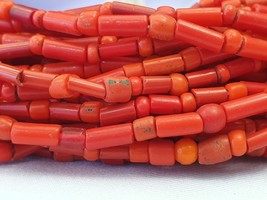 Amazing Old Beads Ancient Red Color Glass Beads Jewelry Necklace - £37.72 GBP