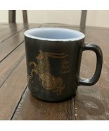 VTG GLASBAKE ZODIAK COFFEE CUP MUG CAPRICORN BLACK - $14.88 CAD