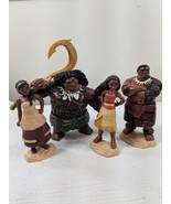 Disney Store Moana figurines Jakks Maui w/ fish hook Sina King Chief cak... - $13.58 CAD