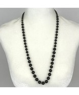 Vintage Citation Black Beaded Necklace Graduated Beads 80&#39;s - $332.16 MXN