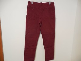Chadwicks Of Boston Pants Womens 8P Straight Leg Red Flat Front Casual Soft - £5.37 GBP