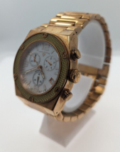 Swiss Legend Throttle Men's Watch Chronograph Mother of Pearl Rose Gold Runs - $68.31