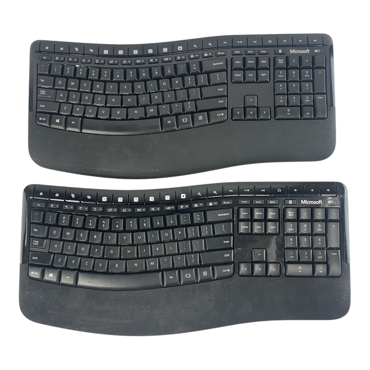 Lot of 2: Microsoft Comfort 5050 Wireless Ergonomic Keyboard 5KV-00001 N... - $29.69