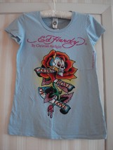Ed Hardy NWT Golden Rose of Love Short Sleeve T Shirt w/Rhinestones Made... - £19.69 GBP