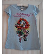 Ed Hardy NWT Golden Rose of Love Short Sleeve T Shirt w/Rhinestones Made... - £19.92 GBP