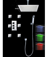 Bathroom Shower Set LED Rain Shower Head with Body Massage Spray Jets - $8,196.32 MXN+