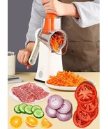 Rotary Cheese Grater Chopper Vegetable Cutter Slicer with Stainless Stee... - £44.58 GBP
