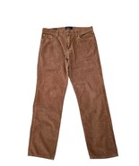 Lucky Brand 221 Original Straight 34x31 Brown Corduroy 100% Cotton No Flex - $477.67 MXN