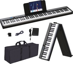 Folding Piano Keyboard From Konix, 88 Keys, Full Size,, And Piano Bag. - £129.43 GBP