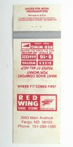 Red Wing Shoe Store - Fargo, North Dakota 20 Strike Matchbook Cover Matchcover - $1.50