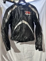 NEW CI Mens Jacket &amp; Pants Black Leather Zip Snap Suzuki GSXR Motorcycle - £158.23 GBP